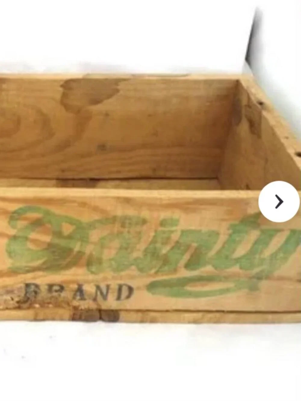 Vintage Dainty anchovies Portugal wooden crate advertising box